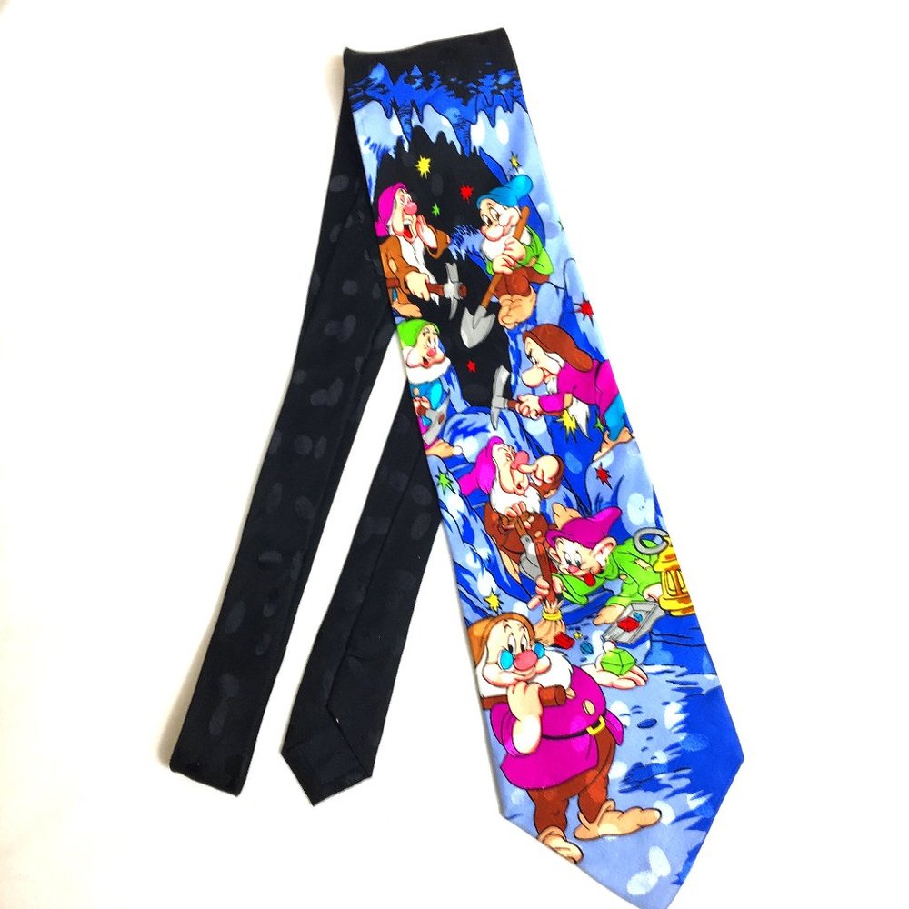 Disney Store Dwarfs Mining Silk Neck Tie